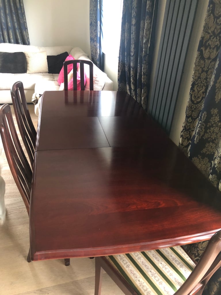 image for Qualility Mahogany Table & 4 Chairs