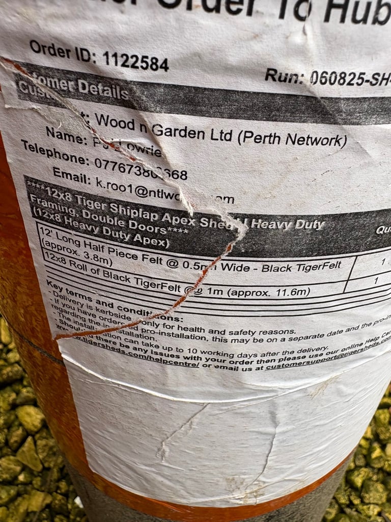 Shed Roofing Felt - enough for a 12ft x 8ft roof; £15