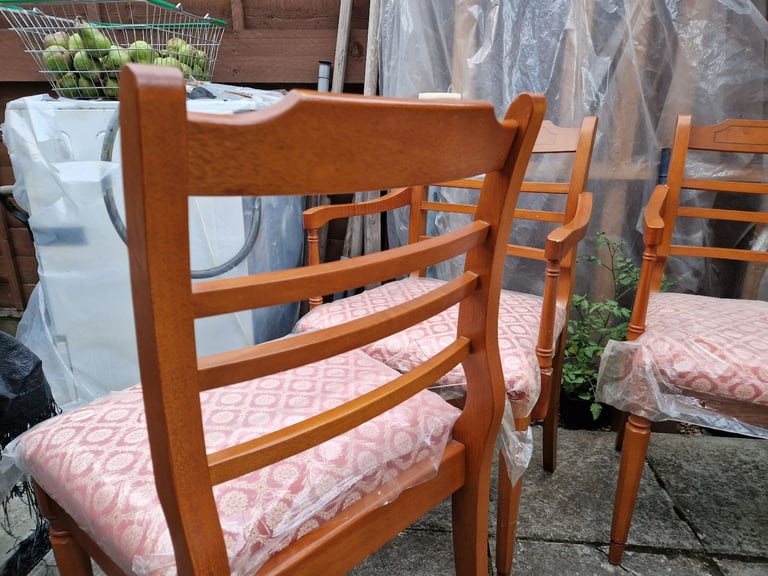 x4 Classic Vintage Retro Kitchen Dining Room Wooden Chairs Stools