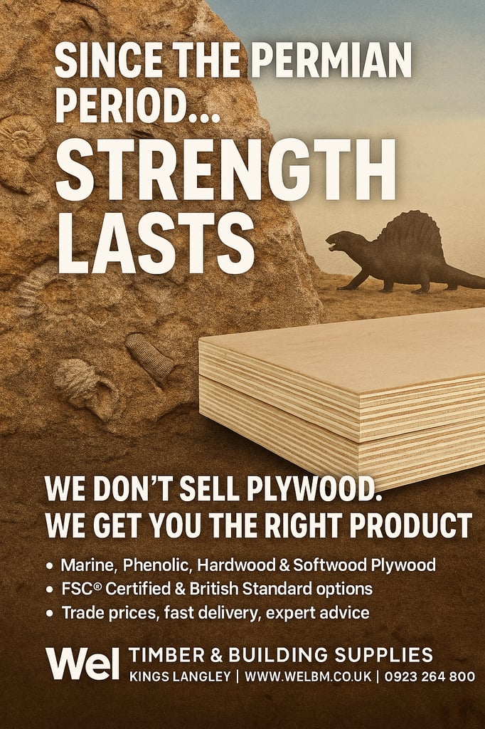 All plywood and sheet panel materials 