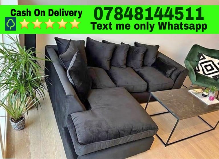 image for *-Premium Quality Sofas - Corner L U Shape 3 2 Seater With Stool