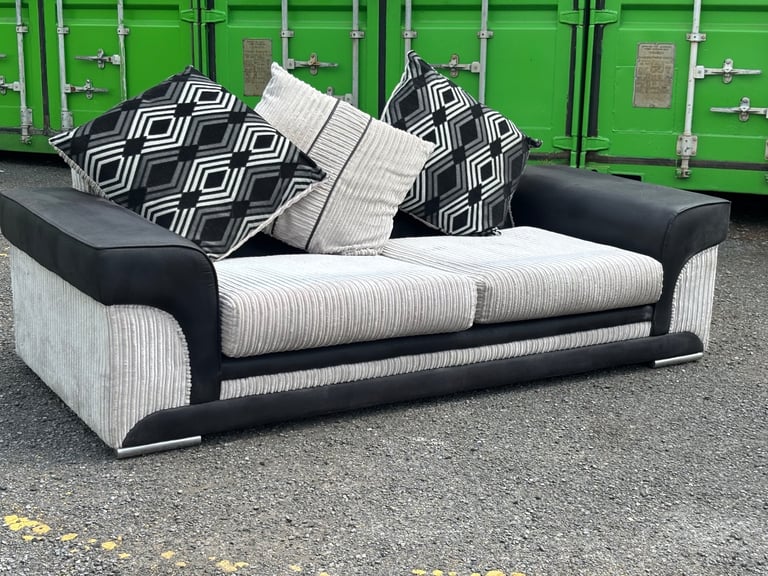 3 seater sofa half cord