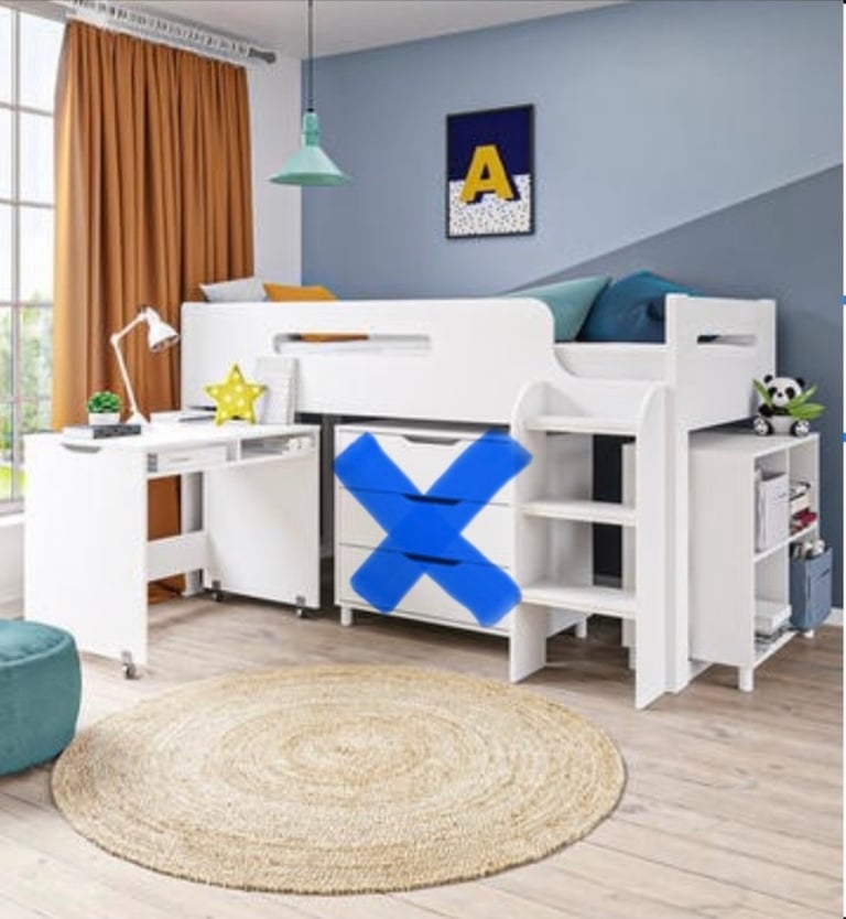 image for White cabin bed