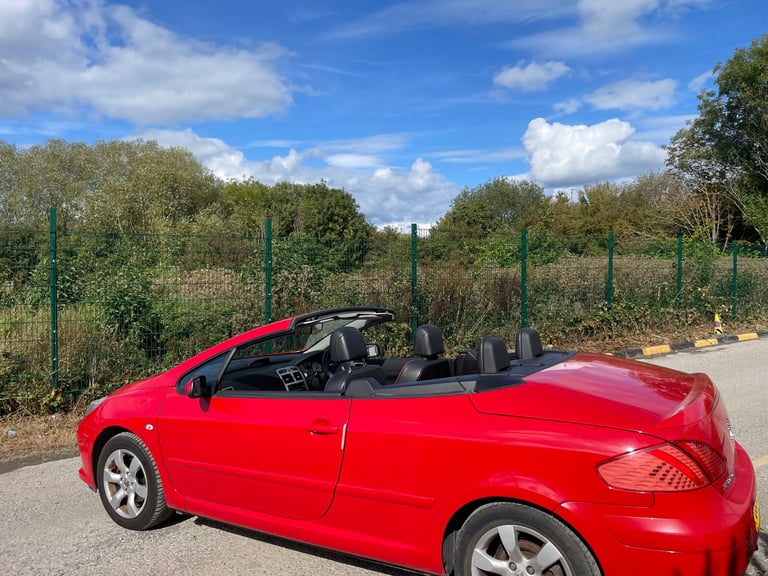 PEUGEOT 307 CC 1.6 ALLURE CONVERTIBLE 08 REG RED MOT MARCH 16TH 2026 SERVICE HISTORY LOW INSURANCE