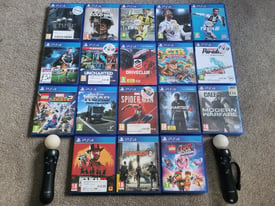 PS4 Games & 2 Motion controllers