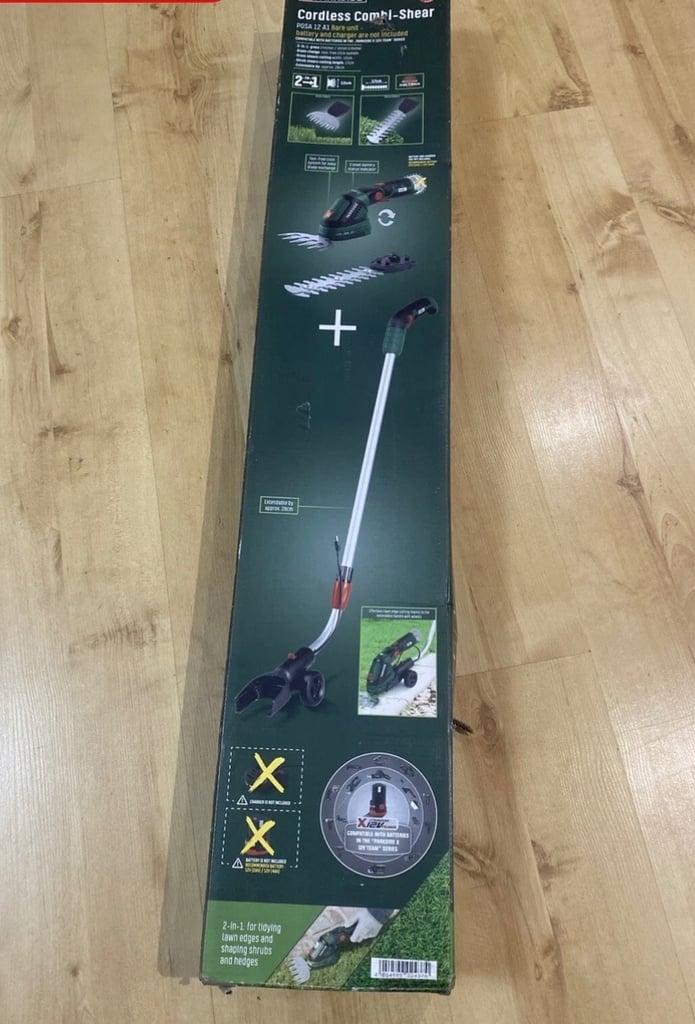 Parkside 12v battery hedge trimmer new in box ,battery & charger included 