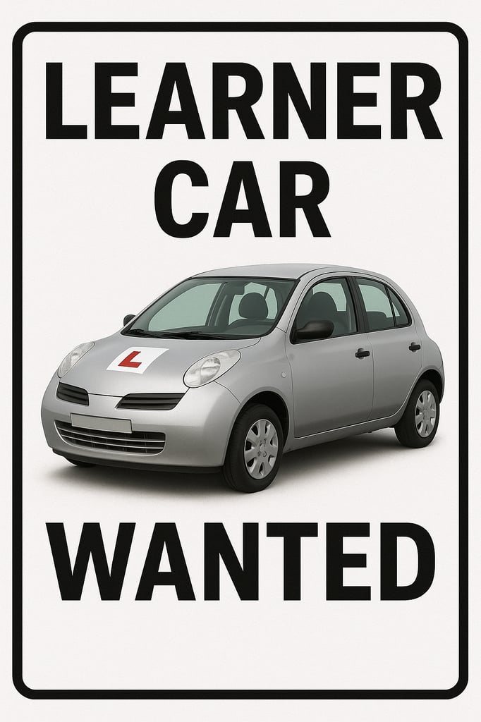Learner car wanted