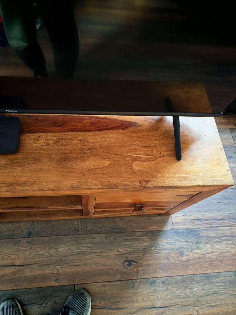 Solid mango wood TV unit, stand 