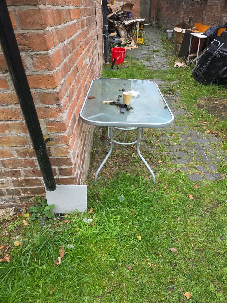 image for FREE. Glass Garden Table