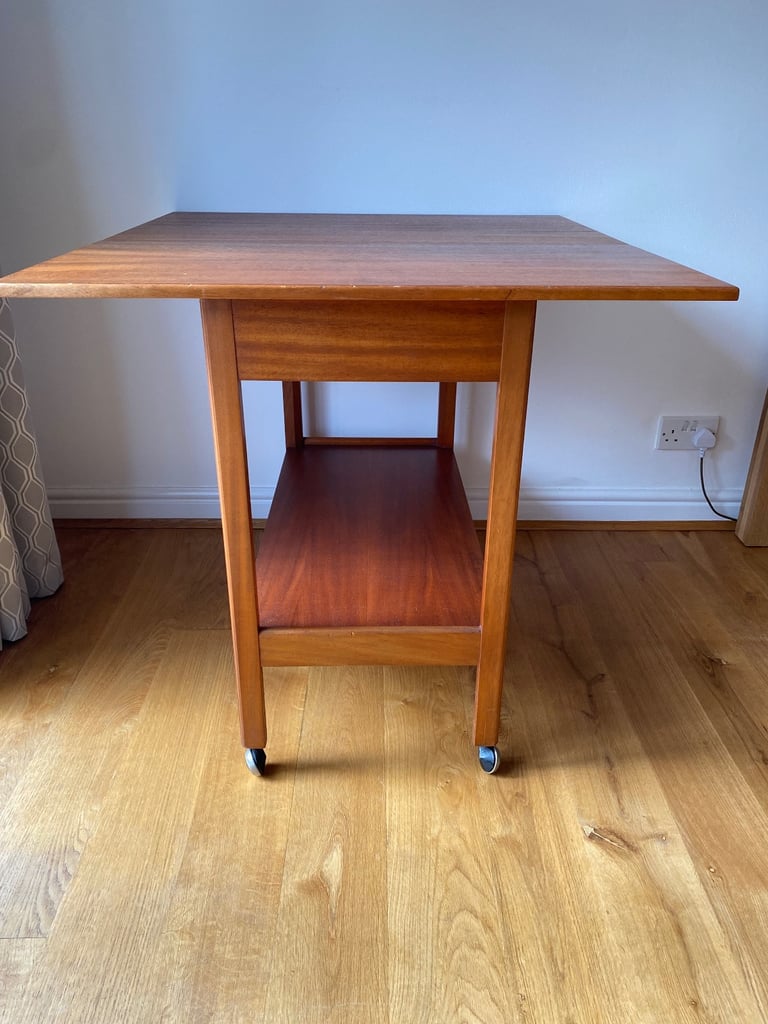 Vintage McIntosh Teak Metamorphic Bar Tea Trolley Table Retro Small Sideboard