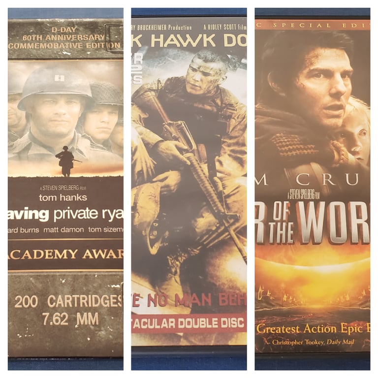 DVD Bundle - Saving Private Ryan D-Day 60th, Black Hawk Down & War of the Worlds