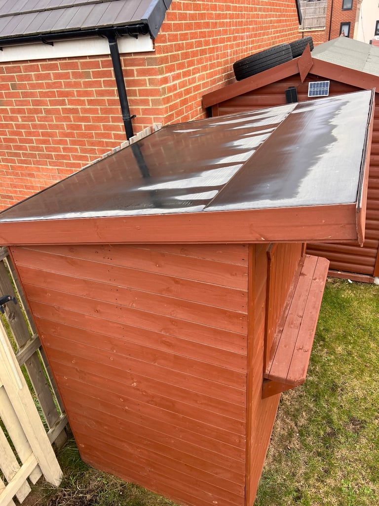 Garden Bar - Pent Shed with Hatch High Quality with Rubber Roof - Optics - Great for BBQ’s