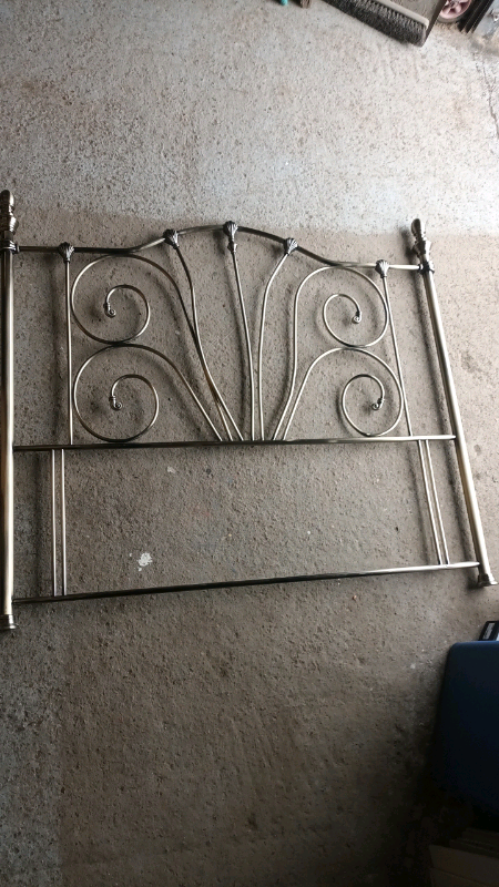 Double metal headboard