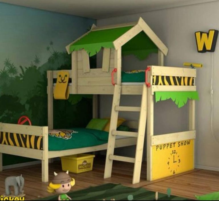 Animal themed kids bunk beds 