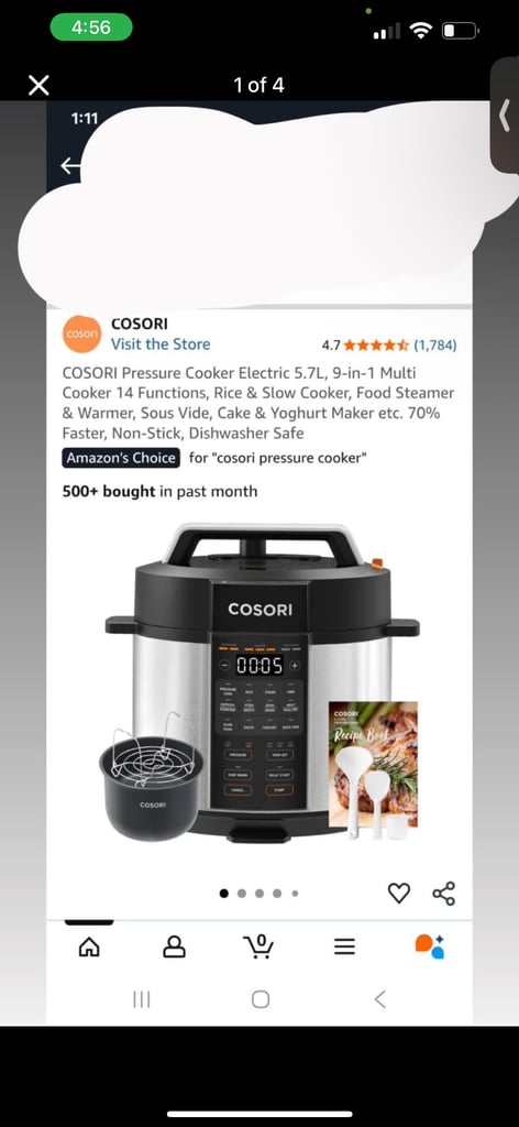 image for Brand new sealed cosori pressure cooker 7.5L
