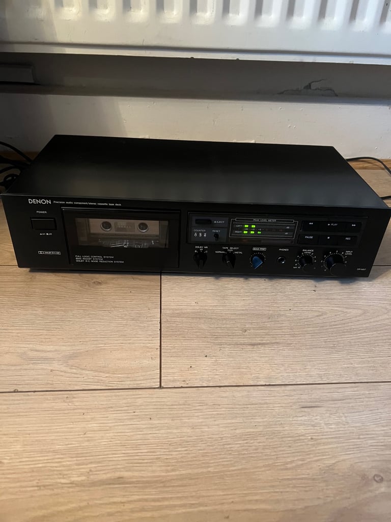 image for DENON DR-07 Stereo Cassette Player Recorder/Power Cable 