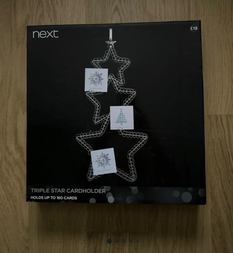 image for Next Silver Triple Star Cardholder Original Packaging Holds up to 160 Cards