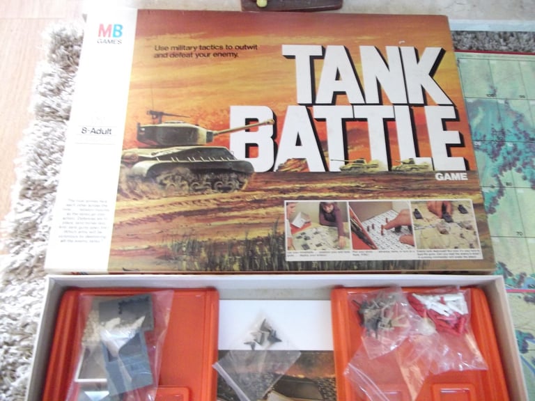 Vintage Milton Bradley Tank Battle 1976 and Cluedo 1975 Board Games
