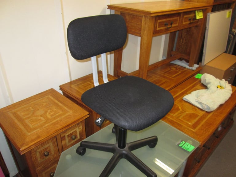 GREY STUDY CHAIR ON WHEELS at HAVEN TRUST CHARITY SHOP