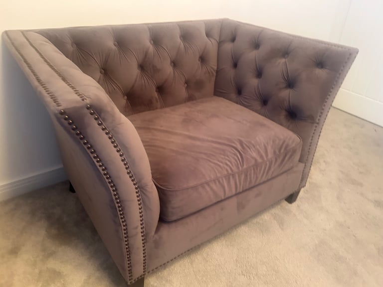 3 Set - Grey Chesterfield Comfortable Sofa