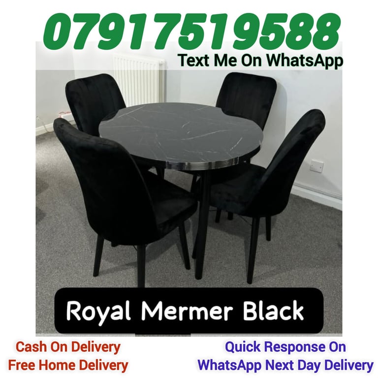 image for Dining Extendable Table Set: 4 or 6 Chairs Free Delivery