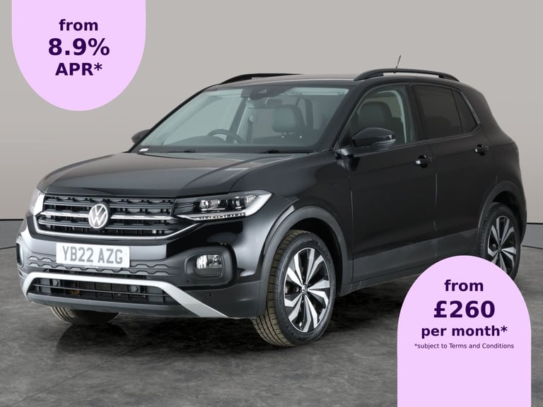 2022 Volkswagen T-Cross 1.0 TSI Black Edition SUV 5dr Petrol DSG Euro 6 (s/s) (110 ps) - NAV - BL...