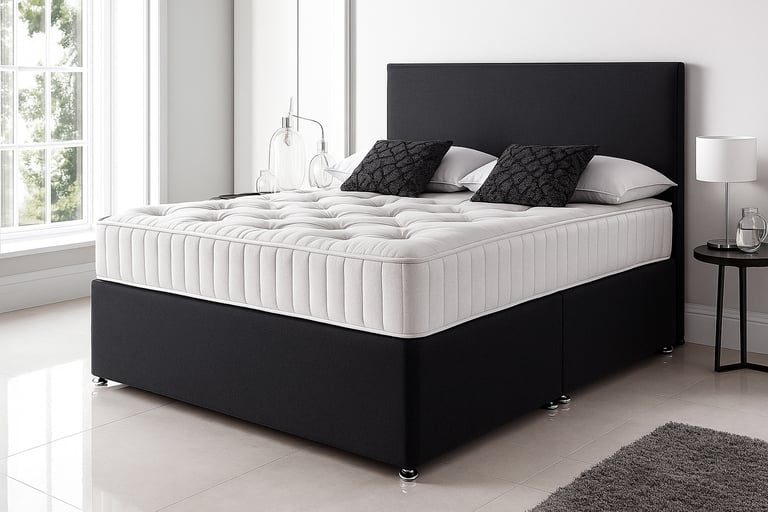 Stylish Divan Bed with Mattress and Storage – Perfect Bedroom Furniture for Contemporary Home Decor