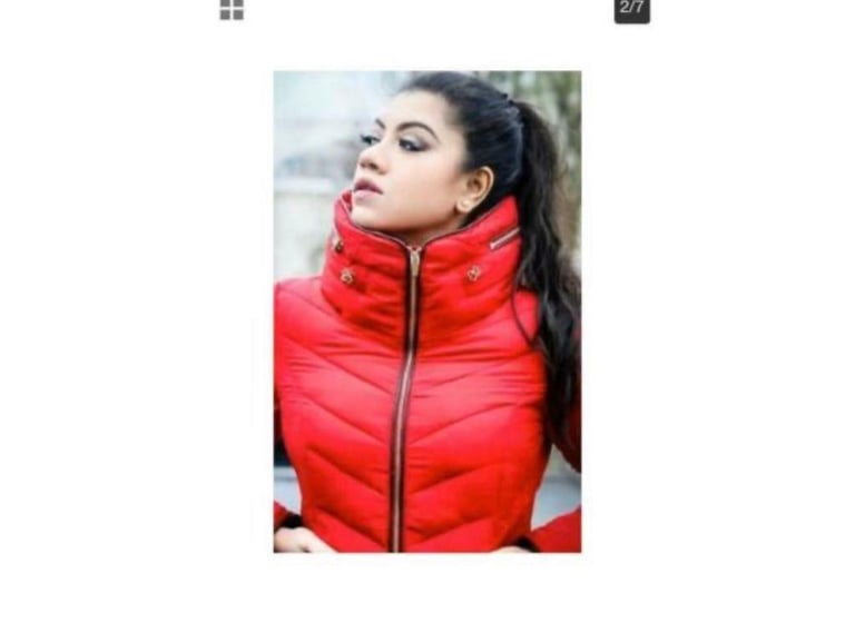 Red cozy Zara jacket small 
