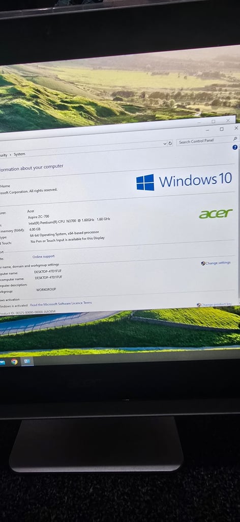 Acer zc-700 all in one pc for sale 