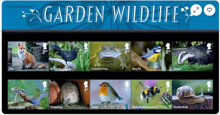 garden wildlife stamp collection