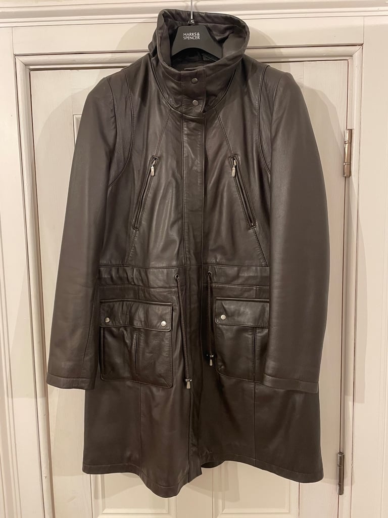 image for Woodland leather women’s parka UK18