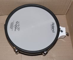 ROLAND V DRUMS PD-105 mesh trigger pad snare tom 10 inch dual zone WHITE