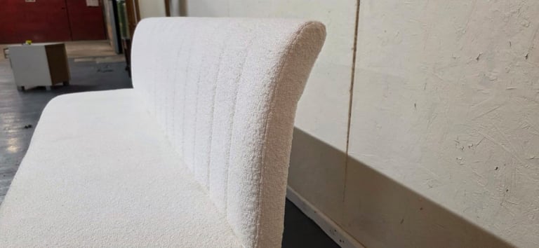 Brand New Dunelm®️ White Boucle Fabric Hallway Bench RRP £269