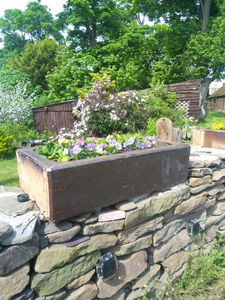 Stone glazed trough planters in Angus Gumtree