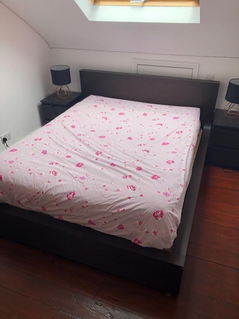 image for King size bed frame and mattress