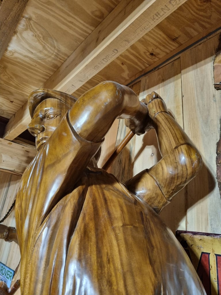 Larger Than Life Teak Golfer  (8'3")