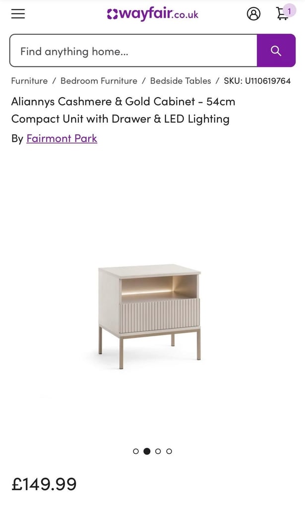 LED light bedside table