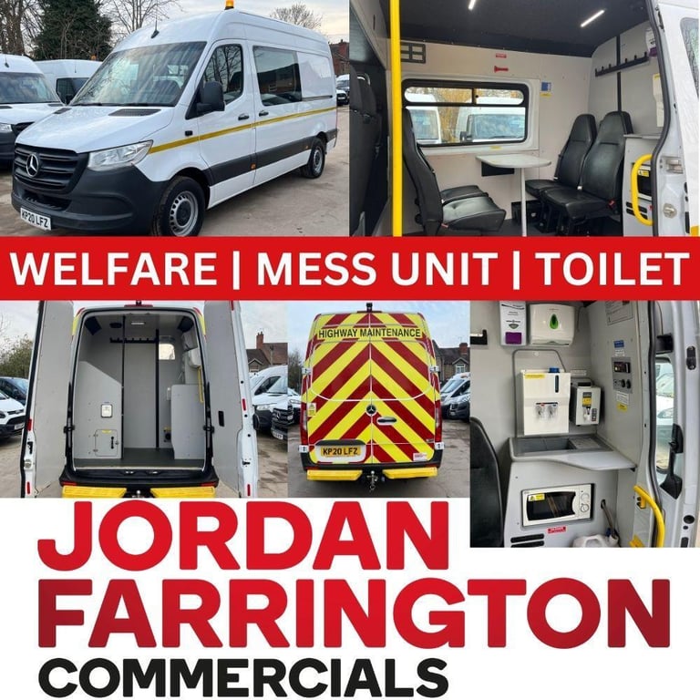 2020 20 reg MERCEDES BENZ SPRINTER 316 RWD UTILITY SPEC WELFARE VAN / MESS UNIT 