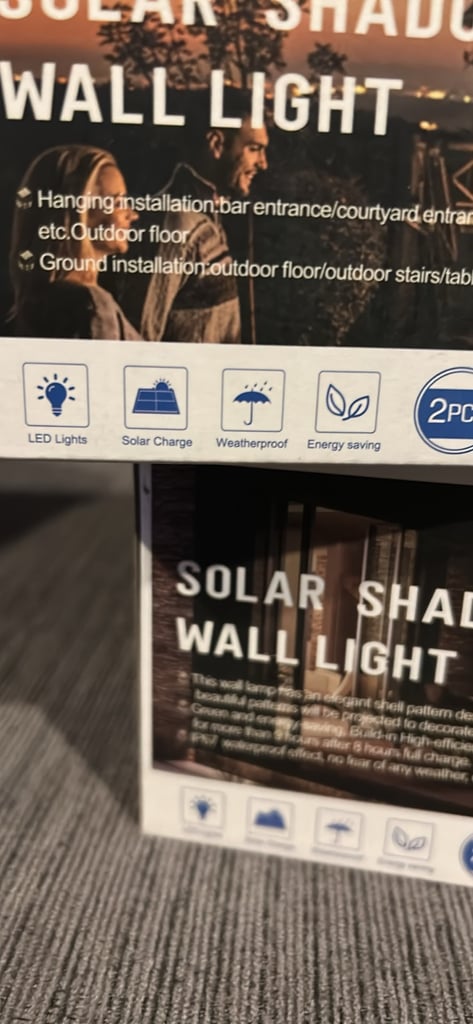 Solar shadow wall lights -  3 4 £25