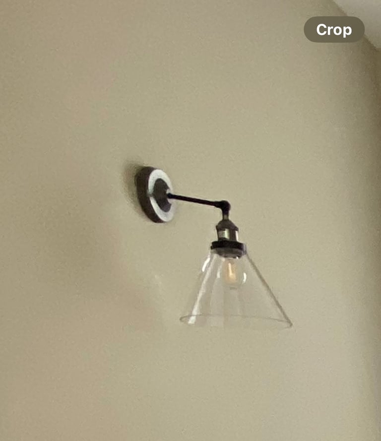 image for Pewter Glass Wall lights x 2