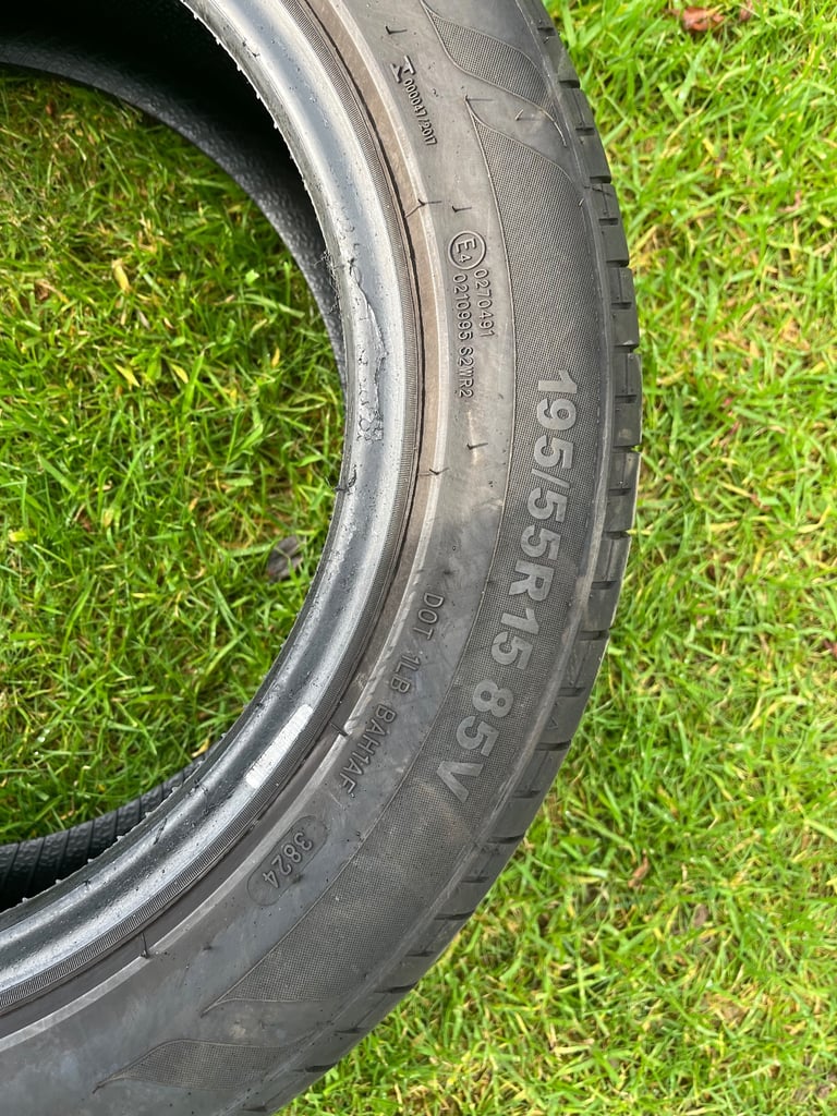 2x 195/55R15 Davanti/Massimo Tyres with good tread left