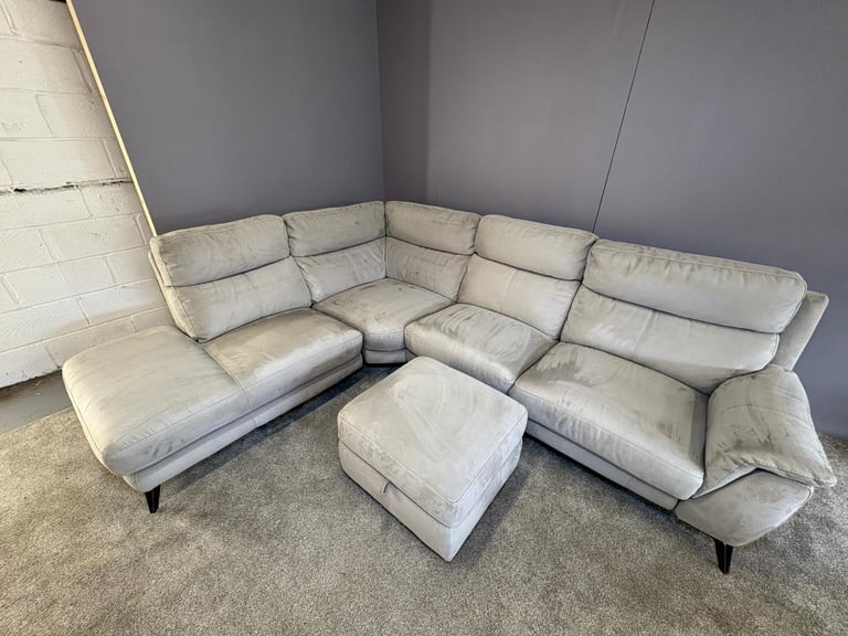 Large grey electric L shape recliner sofa DELIVERY AVAILABLE!