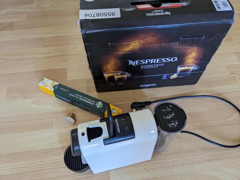 image for Nespresso Essenza Mini Coffee Machine white, RRP 119, VGC, original box and accessories