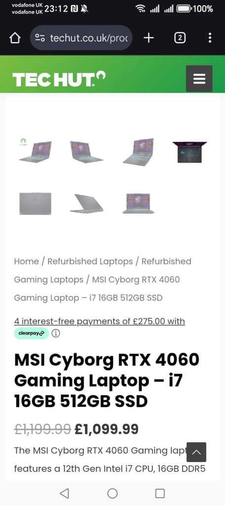 image for Msi cyborg rtx 4060 laptop 