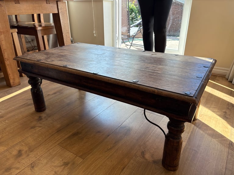 Dark wood coffee table 