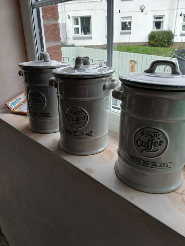 image for Heart of Starr, tea, coffee sugar jars.