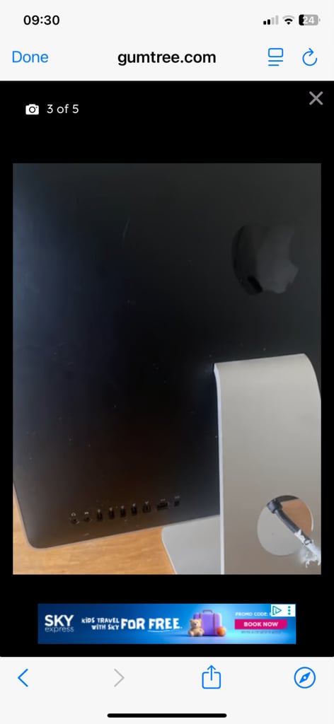 IMAC 20 apple computer for sale until 5th November 