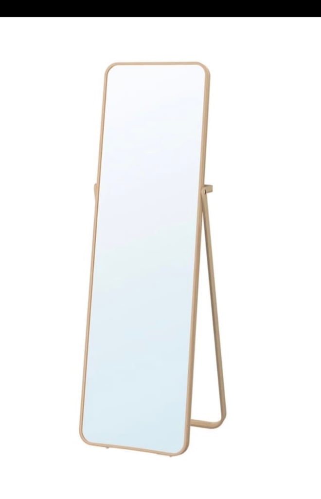 IKEA long mirror with clothes rail on the back