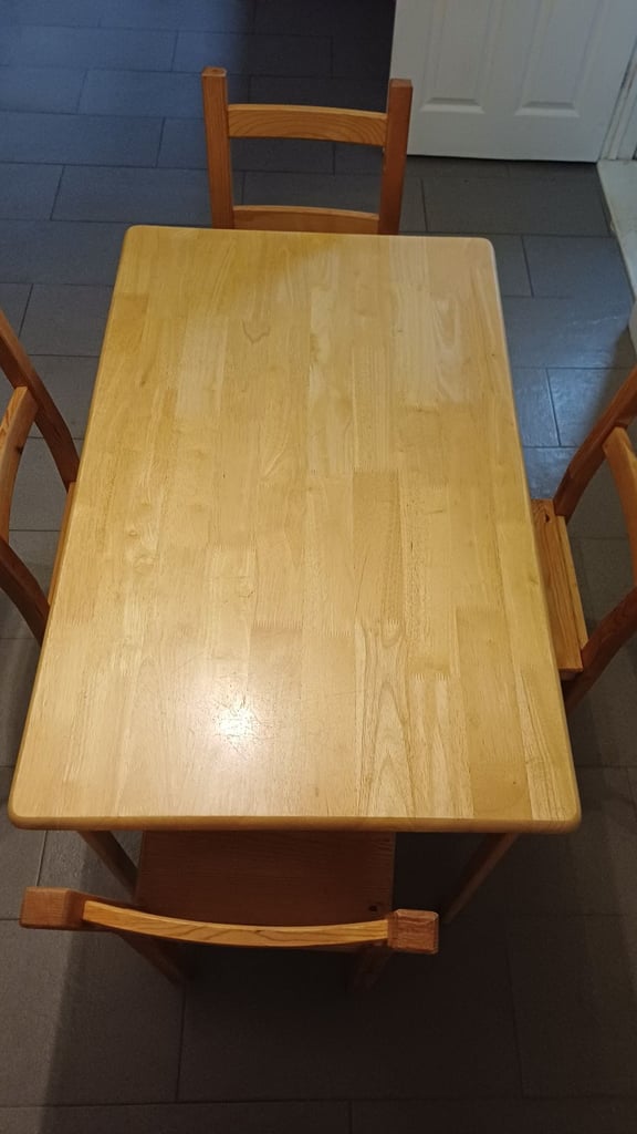  wooden table and chairs 
