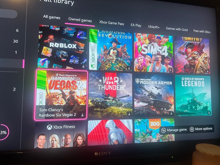 Xbox 1, 51 built in games 